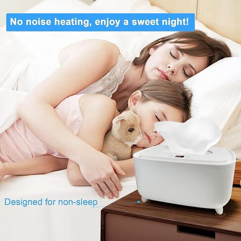 2024 Upgraded Baby Wipe Warmer w Light, USB Powered Wet Wipes Dispenser Warmer w Pop-Up Holder, Portable Large Capacity Diaper Warmer, Adult Nursery,Newborn Essential Must Have(NO RECHARGE BATTERY IN) in Kuwait