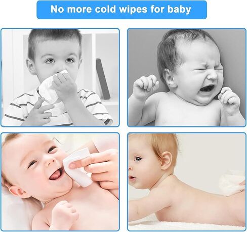 2024 Upgraded Baby Wipe Warmer w Light, USB Powered Wet Wipes Dispenser Warmer w Pop-Up Holder, Portable Large Capacity Diaper Warmer, Adult Nursery,Newborn Essential Must Have(NO RECHARGE BATTERY IN) in Kuwait