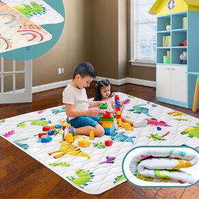 50x50 Playpen Mat - Enhance Thickness Baby Play Mat, Non-Slip, Non-Toxic, Machine Washable, Well-Cushioned Baby Play Mats for Floor, Premium Tummy Time Mat for Babies, Toddlers and Kids