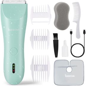 Baby Hair Clippers, Quiet & Dual-Mode Hair Cutting for 0-12, Waterproof Rechargeable & Cordless Hair Trimmer for Infant Toddler & Kids