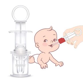 haakaa Baby Oral Feeding Syringe, Pacifier Liquid Medicine Dispenser with Oral Syringe, Infant Baby Oral Syringe & Dispenser, Newborn Baby Syringe Feeder, 1 Count (Pack of 1)