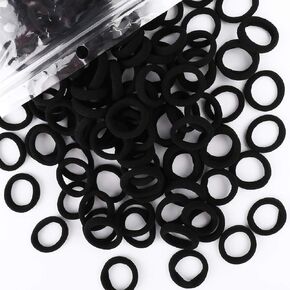 BAOLI 200PCS Cotton Baby Hair Ties – Mini Seamless Toddler Hair Bands – Soft Hair Elastics Ponytail Holders for Kids Toddlers Girls, 1 Inch in Diameter, 5 Colors