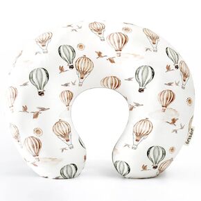 GRSSDER Nursing Pillow Cover Stretchy Minky Removable Nursing Covers for Breastfeeding Pillows, Ultra Soft Comfortable Slipcover for Boy and Girls, Stylish Watercolor Forest Deer and Leaves