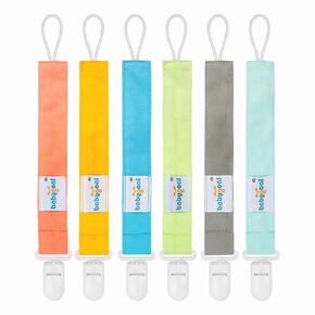 Babygoal Floral Pacifier Clips, 6 Pack Binky Paci Holder Clips and Leash for Boys and Girls Fits for Most Pacifier, Binkie Styles & Baby Teethers & Toys and Gift 6PS21