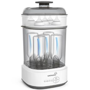 GROWNSY Bottle Sterilizer and Dryer, 2024 Compact Electric Steam Baby Bottle Sterilizer (Esterilizador de Biberones), Bottle Sanitizer for Baby Bottles, Pacifiers, Pump Parts