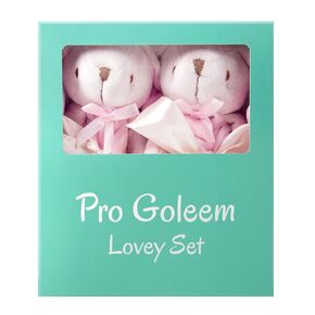 بطانية أمان على شكل فيل من Pro Golem، هدايا مزدوجة للأطفال، لعبة عناق للأطفال، لعبة Lovey للفتيات الرضع الناعمة باللون الوردي، عبوتان