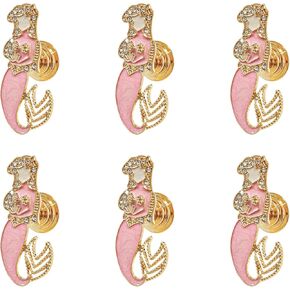 Pink Mermaid Cabinet Knobs, 6 Pack Cute Style Dresser Handle Knobs Zinc Alloy Handles Pulls for Home Decor Cabinet Drawer Furnitures