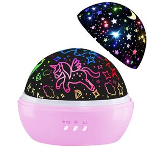 HONGID Night Light for Kids,Dinosaur Night Light Projector for Kids Toddler Boys,2 in 1 Toys for 3-8 Year Old Boys,Chirstmas Xmax Birthday Gifts for Children,Baby Toys Stocking Stuffer-Light Black