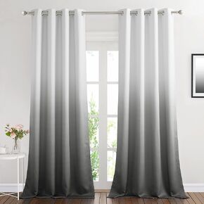 NICETOWN Ombre Curtains for Kids Bedroom, Home Decoration Drapes for Living Room, Grommet Room Darkening Window Treatments Privacy Vertical Drapes for Home Decor, Sea Teal, 104" Wide Total 2 Pieces
