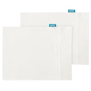 Biloban Organic Cotton Toddler Pillowcase 2 Pack, (Pillowcase Only) Kids Pillowcase for Sleeping Fit Pillow Sized 13"x 18" or 14"x19", Envelope Travel Pillowcase for Girl Boy, Gray Heart & White Star