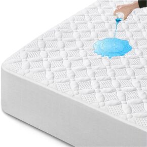 Lunsing 2 Pack Crib Mattress Protector, Soft Breathable Waterproof Crib Mattress Pad Cover, 4-13 in Deep Pockets