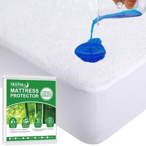 Moonsea Crib Mattress Protector Waterproof,Mattress Cover Protector, Smooth Top Mattress Protector for Kids, Breathable Skin Friendly and Noiseless Fitted Sheet,Viscose Made from Bamboo Terry,1 Pack