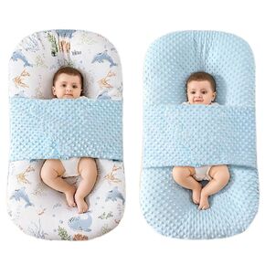 Baby Lounger - Baby Lounger for Newborn - Baby Lounger Pillow - Soft 100% Cotton - Baby Nest - Infant Lounger - Baby Pillow for Newborn - Newborn Lounger - Bassinet Mattress (Pale Pink)