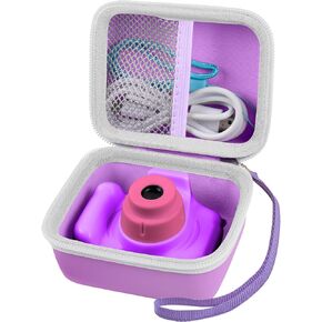 Camera Case for Seckton/for Desuccus/for PROGRACE/for GKTZ/for Dylanto/for Rindol/for One'sMore/for HANGRUI Kids Digital Camera, Kid Camcorder Storage Box for Cable Accessory-Bag Only, Deep Blue