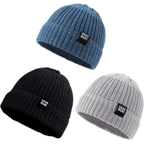 Simple Knitted Baby Beanie Hip-Hop Boys Winter Hat Toddler Kids Bonnet for Girls 0-5Y