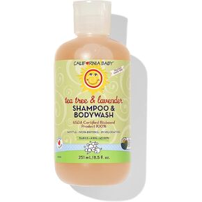 California Baby Tea Tree & Lavender Baby Shampoo And Body Wash - Allergy Tested Baby Soap and Toddler Shampoo, for Dry, Sensitive Skin, 100% Plant-Based - USDA Certified, 251 mL / 8.5 fl. oz.