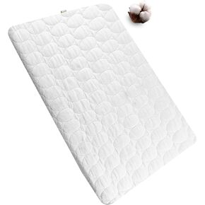 Bamuho Cotton Pack and Play Mattress Protector, Mini Crib Mattress Protector, Fits Graco Pack n Play, Baby Portable Mini Cribs, Gourd Pattern Quilted - 39" x 27"