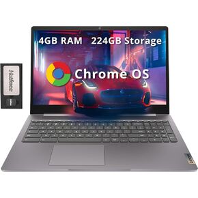 Lenovo Chromebook C340 2-in-1 Laptop, 15.6" FHD (1920 X 1080) Touchscreen Display, Intel Pentium Gold 4417U Processor, 4GB DDR4 RAM, 32GB SSD, Chrome OS, 81T90003US, Mineral Grey