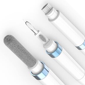 ECP4in1 for Airpod Cleaner Kit Equipped with a Flocked Sponge a Metal Pen Tip 2 High-Density Brush Easy Clean Hard-to-Touch Place Earbud Cleaning Kit Tool for Airpods Pro 1 2 3 -Blue