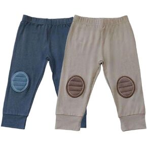 2-Pack Viscose Baby Pants with Knee Pads Soft Toddler Pants for Boys & Girls, Baby Boy Pants & Baby Girl Pants 2T-4T
