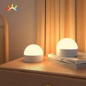Kintion Portable Night Light, Rechargeable Dimmable 8 Color Lighting (1pcs) | 1800mAh Battery Small LED Lamp for Nursery, Baby, Kids and Adults in Kuwait