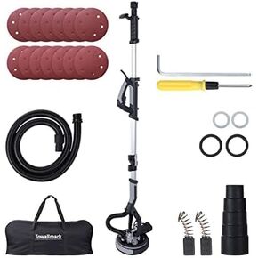 Drywall Sander, 750W Electric Drywall Sander 6.5A, 7 Variable Speed 900-1800 RPM Sander with LED Light, 14 Pcs Sanding discs, with Extendable Handle and Bag