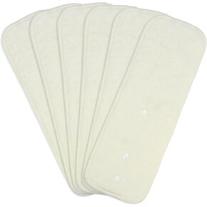 Mama Koala 6-Layer Natural Cotton Cloth Diaper Inserts, Adjustable and Reusable for Any Baby Cloth Diaper(6 Pack)