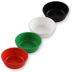 Re-Play Made in USA 12 Oz. Reusable Plastic Bowls, Pack of 4 Without Lid - Dishwasher and Microwave Safe Bowls for Snacks and Everyday Dining - Toddler Bowl Set 5.75" x 5.75" x 2", True Blue