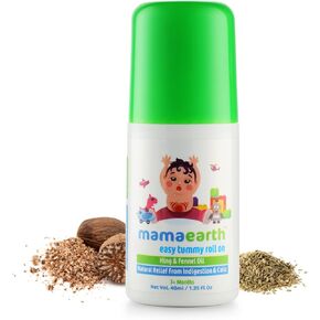 Mamaearth Easy Baby Tummy Roll On for Digestion & Colic Relief with Hing & Fennel | Natural Gas Relief Belly Rub for Delicate Skin of Babies | 40ml/1.35 Fl Oz