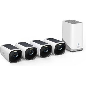 eufy Security eufyCam S330 (eufyCam 3), 2-Cam Kit, 4K Solar | Forever Power Solar Panel, AI Face Recognition, Expandable Local Storage, No Monthly Fee, Outdoor Wireless in Kuwait