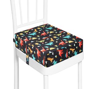Toddler Booster Seat for Dining Table, Washable Thick Strong Support Portable Booster Chair for Toddlers Eating, Easy Cleaning Booster Seat Cushion Detachable with Fix Straps