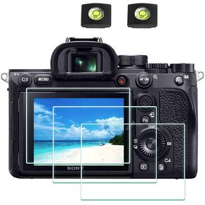 Screen Protector for Sony Alpha A7R V 7R V A7RV Camera & Hot Shoe Cover, 0.3mm 9H Hardness Tempered Glass Cover Anti-Scrach Anti-Fingerprint Anti-Bubble [3 Pack]
