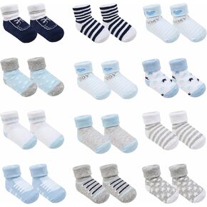 GOTS Organic Cotton Blend 12 Baby Newborn Socks 0-6 M Girl Non Slip Gift | Oeko-Tex Certified, Baby Socks, 12 Pairs, Baby Girl Socks, Baby Girl Socks, Pink, For Baby Girls, 0-6 Months, Baby Socks in Saudi Arabia