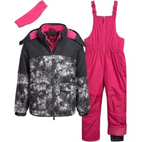 Girls' Snowsuit - Water Resistant Winter Jacket and Ski Bib Overalls (2T-16)