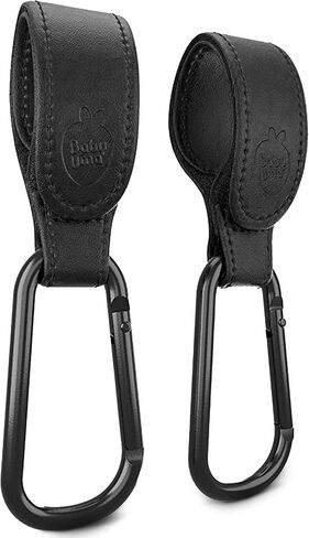 Baby Uma Stroller Hooks for Bags (2-Pack) - Universal Stroller Clips and Hooks, Carry 11 lbs Per Stroller Hook, Adjustable Stroller Carabiner Clip, Baby Essentials, Stroller Accessories in Saudi Arabia