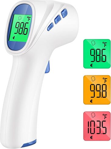 Forehead Thermometer for Adults and Kids, Digital Infrared Thermometer with Fever Alarm, FSA HSA Eligible, Fast Accurate Results, Easy to use in Kuwait