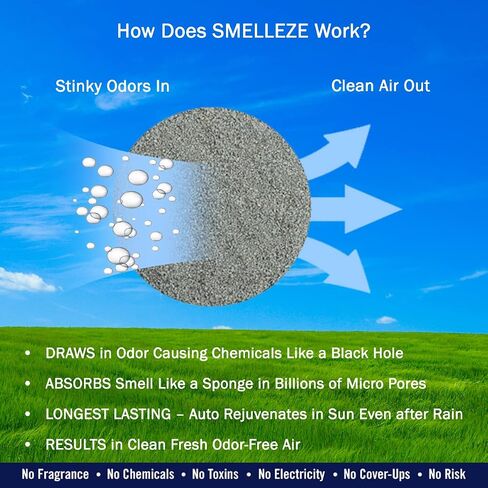 SMELLEZE Diaper Pail Deodorizer, Odor Eliminator for Diaper Pail, Baby Poop Deodorizer & Human Urine Odor Eliminator, Deodorizes Infant & Adult Diaper Pails - 2 lb. Granules in Saudi Arabia