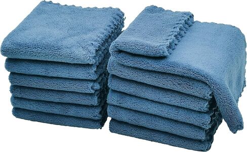 Kyapoo Baby Washcloths 12 Pack 12x12 Inches Microfiber Coral Fleece Extra Absorbent and Soft for Newborns, Infants and Toddlers in Saudi Arabia