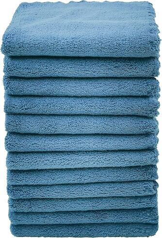 Kyapoo Baby Washcloths 12 Pack 12x12 Inches Microfiber Coral Fleece Extra Absorbent and Soft for Newborns, Infants and Toddlers in Saudi Arabia