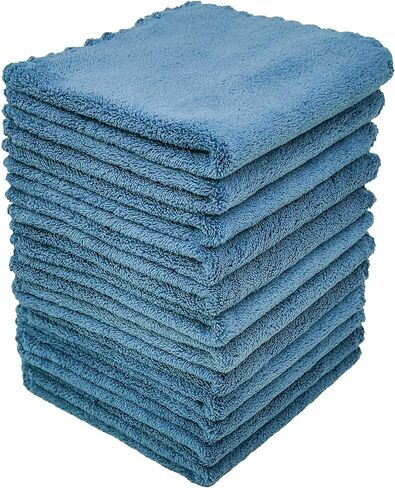 Kyapoo Baby Washcloths 12 Pack 12x12 Inches Microfiber Coral Fleece Extra Absorbent and Soft for Newborns, Infants and Toddlers in Saudi Arabia