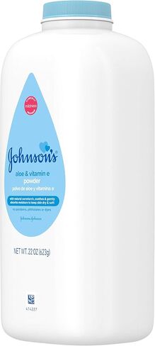 Johnson's Baby Powder, Pure Cornstarch, Aloe & Vitamin E, 22 Ounce (Pack of 3) - Packaging May Vary in Kuwait