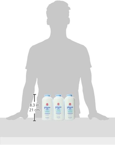 Johnson's Baby Powder, Pure Cornstarch, Aloe & Vitamin E, 22 Ounce (Pack of 3) - Packaging May Vary in Kuwait