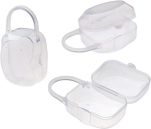 Accmor Pacifier Case, Pacifier Holder Case with Handle, BPA Free Universal Pacifier Container Box for Travel, Transparent, 2 Pack in Saudi Arabia