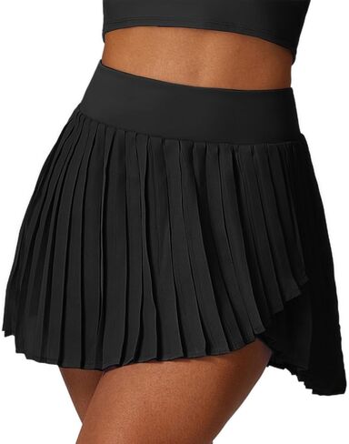 Raroauf Womens Pleated Tennis Skirts with Shorts High Waisted Mini Skirt Golf Skort Athletic Skirts Workout Pickball in Saudi Arabia