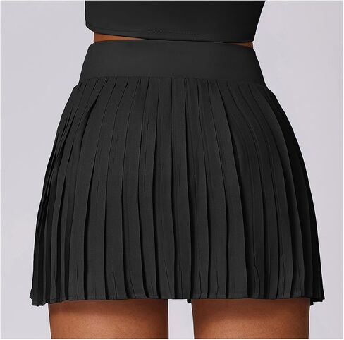 Raroauf Womens Pleated Tennis Skirts with Shorts High Waisted Mini Skirt Golf Skort Athletic Skirts Workout Pickball in Saudi Arabia