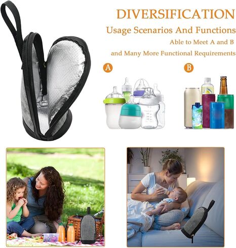 JOFOL BABE-Bottle Bag Breastmilk Cooler Bag Travel,Baby Bottle Cooler Bag Bottle Bag,Breastmilk Cooler Bag Insulated Bottle Bag,Insulated Baby Bottle Bag for Daycare in Saudi Arabia