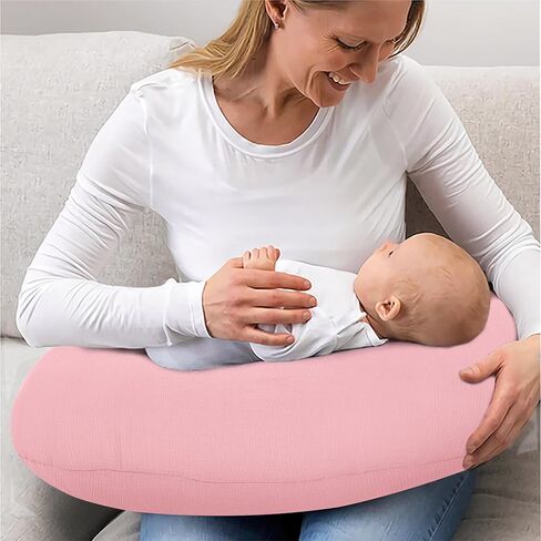 Pro Goleem Muslin Nursing Pillow Cover, 100% Cotton Soft Breathable Feeding Pillow Slipcover for Breastfeeding Moms, Fits Standard Infant Nursing Pillow, for Boys and Girls, 2 Pack (Brown＆Beige) in Kuwait