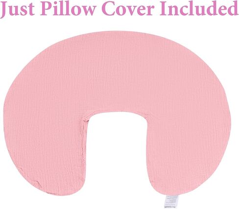 Pro Goleem Muslin Nursing Pillow Cover, 100% Cotton Soft Breathable Feeding Pillow Slipcover for Breastfeeding Moms, Fits Standard Infant Nursing Pillow, for Boys and Girls, 2 Pack (Brown＆Beige) in Kuwait