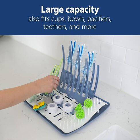 رف تجفيف زجاجات الأطفال القابل للطي من دكتور براون لسهولة التخزين، والحلمات الجافة، واللهايات وغيرها من مستلزمات الأطفال، خالية من مادة BPA in Kuwait