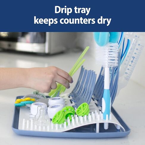 رف تجفيف زجاجات الأطفال القابل للطي من دكتور براون لسهولة التخزين، والحلمات الجافة، واللهايات وغيرها من مستلزمات الأطفال، خالية من مادة BPA in Kuwait